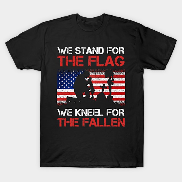 Stand for the flag and kneel for the fallen T-Shirt by mintipap